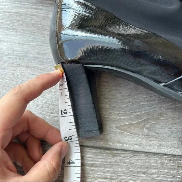 France Mode Patent Leather Heeled Sock Boots Made  in France - Picture 13 of 13